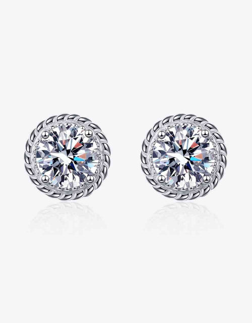 Load image into Gallery viewer, 2 Carat Moissanite 925 Sterling Silver Stud Earrings
