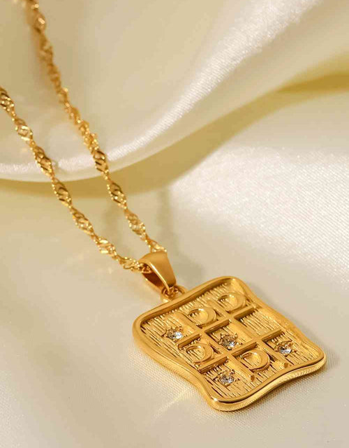 Load image into Gallery viewer, Cubic Zirconia Geometric Pendant Necklace
