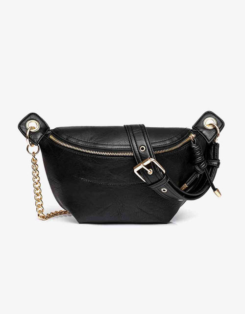 Load image into Gallery viewer, PU Leather Chain Strap Crossbody Bag
