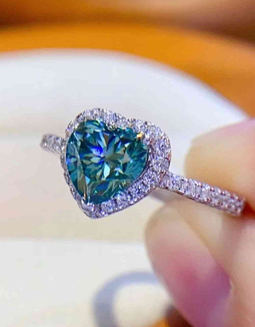 Load image into Gallery viewer, 1-Carat Moissanite Heart Ring
