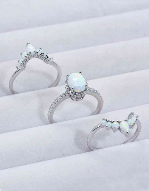 Load image into Gallery viewer, 925 Sterling Silver Opal Ring
