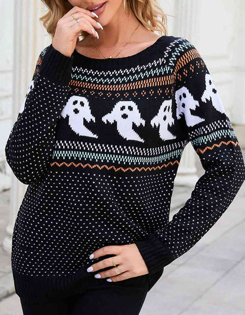 Load image into Gallery viewer, Ghost Round Neck Sweater
