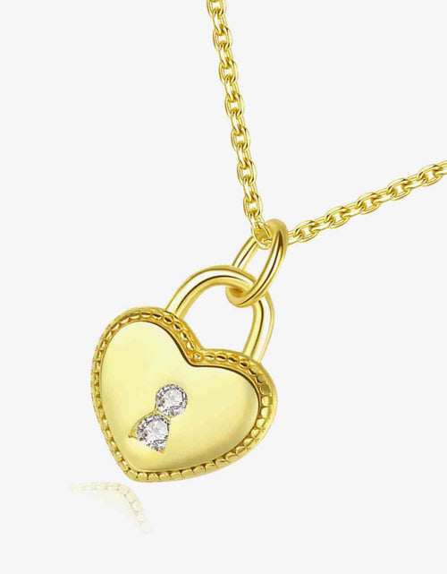 Load image into Gallery viewer, Heart Lock Pendant 925 Sterling Silver Necklace
