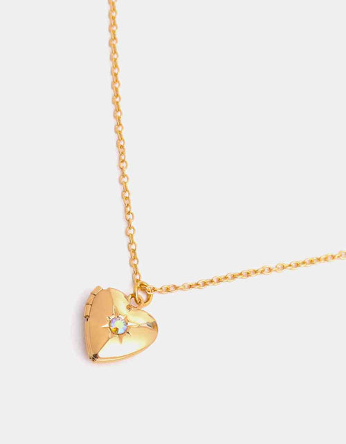 Load image into Gallery viewer, Zircon Heart Shape 14K Gold-Plated Pendant Necklace
