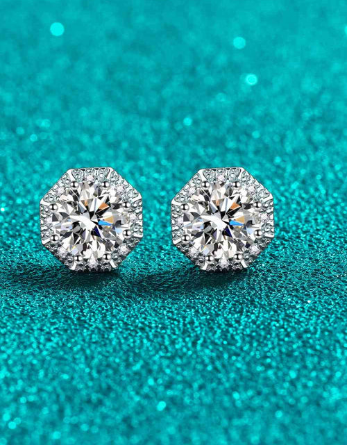 Load image into Gallery viewer, 2 Carat Moissanite 925 Sterling Silver Stud Earrings
