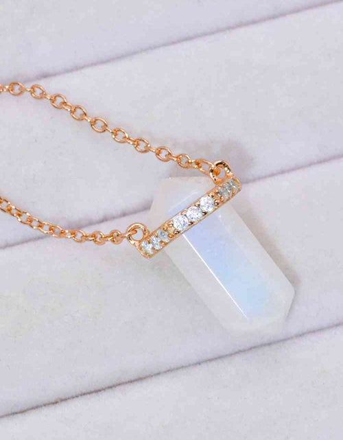 Load image into Gallery viewer, Natural Moonstone Chain-Link Necklace
