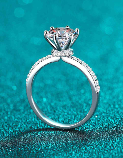 Load image into Gallery viewer, 925 Sterling Silver 2 Carat Moissanite Ring
