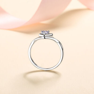 Load image into Gallery viewer, Moissanite Heart 925 Sterling Silver Ring
