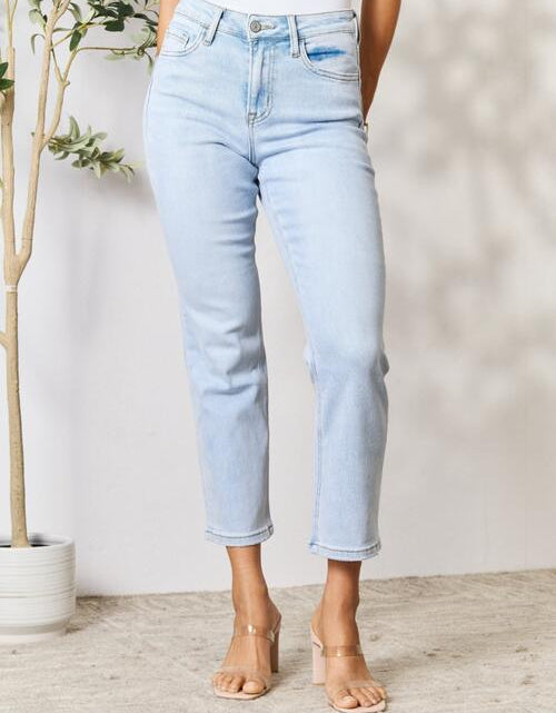 Load image into Gallery viewer, BAYEAS Full Size High Waist Straight Jeans
