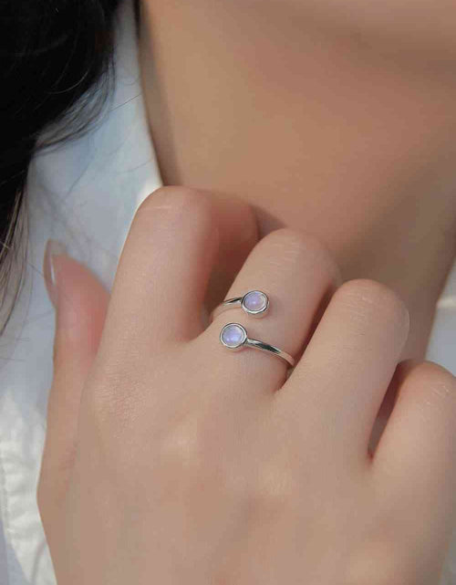 Load image into Gallery viewer, High Quality Natural Moonstone 925 Sterling Silver Toi Et Moi Ring
