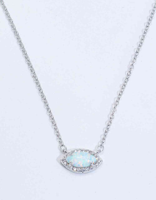 Load image into Gallery viewer, 18k Rose Gold-Plated Opal Pendant Necklace
