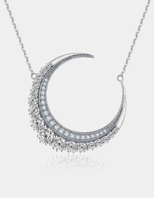 Load image into Gallery viewer, 1.8 Carat Moissanite Crescent Moon Shape Pendant Necklace
