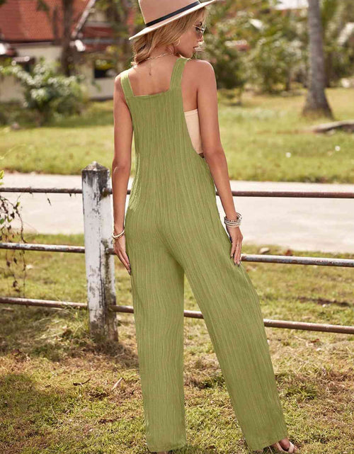 Load image into Gallery viewer, Round Neck Sleeveless Jumpsuit with Pockets
