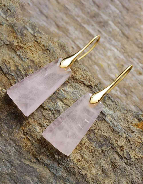 Load image into Gallery viewer, Handmade Geometrical Shape Natural Stone Dangle Earrings
