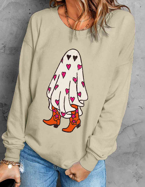 Load image into Gallery viewer, Ghost Graphic Dropped Shoulder Sweatshirt
