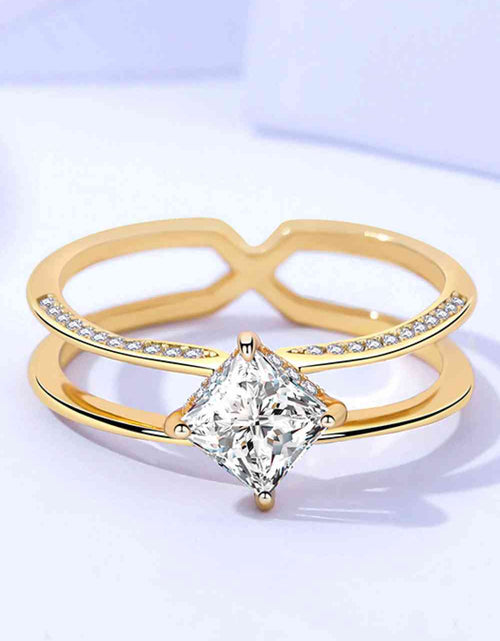 Load image into Gallery viewer, Moissanite 18K Gold-Plated Double-Layered Ring
