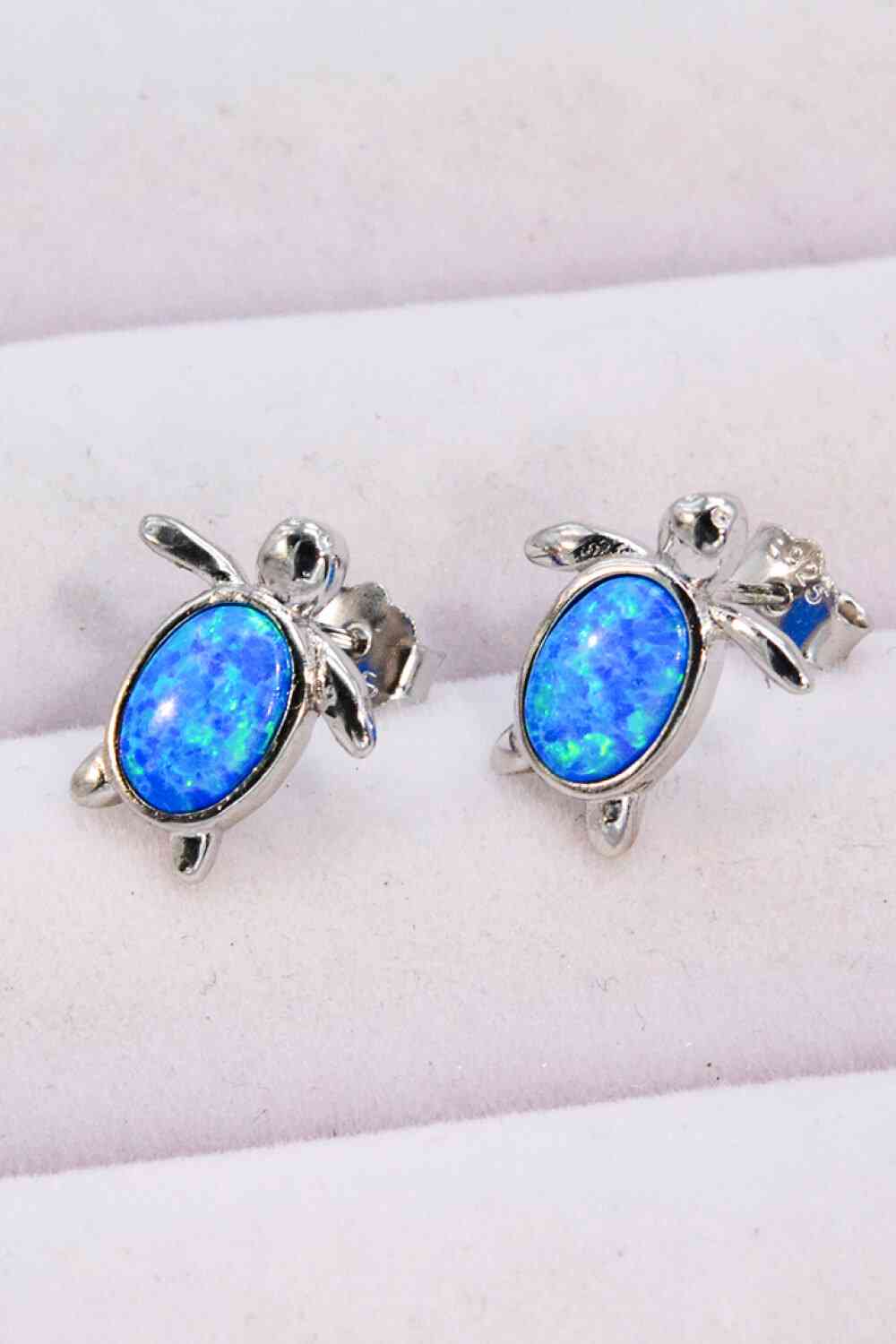 Opal Turtle Stud Earrings