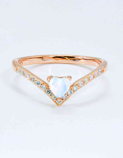 Load image into Gallery viewer, Moonstone Heart-Shaped Ring
