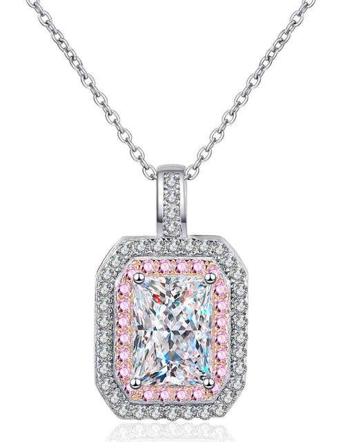 Load image into Gallery viewer, 1 Carat Moissanite Geometric Pendant Chain Necklace
