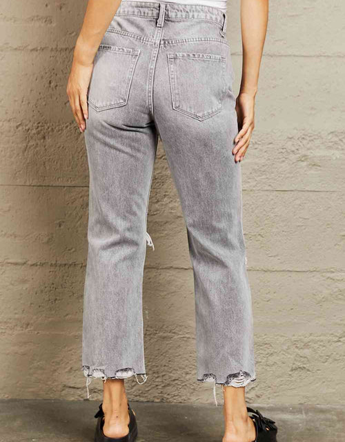 Load image into Gallery viewer, BAYEAS High Waisted Cropped Straight Jeans
