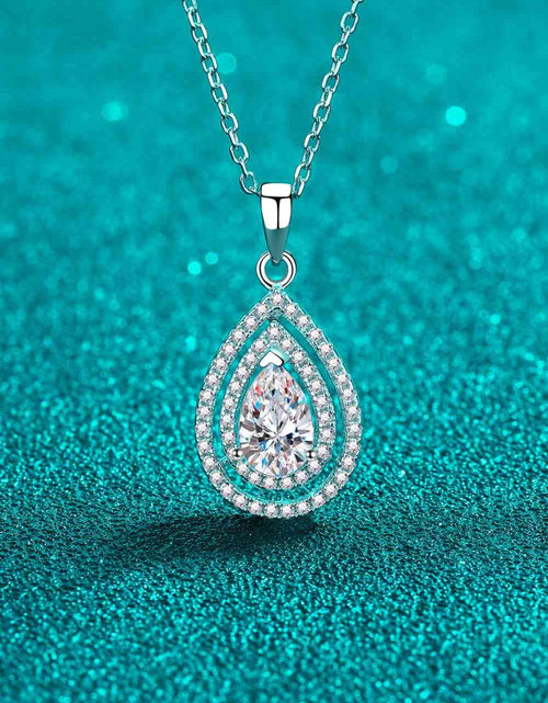 Load image into Gallery viewer, 1 Carat Moissanite Teardrop Pendant Necklace
