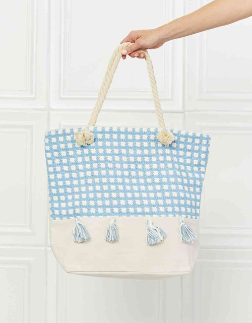 Load image into Gallery viewer, Justin Taylor Picnic Date Tassel Tote Bag
