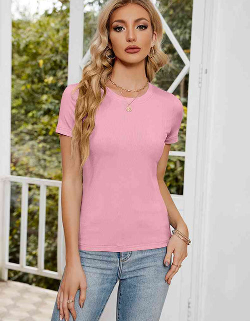 Load image into Gallery viewer, Short Sleeve Round Neck Tee
