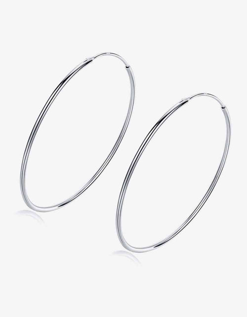 Load image into Gallery viewer, 925 Sterling Silver Hoop Earrings
