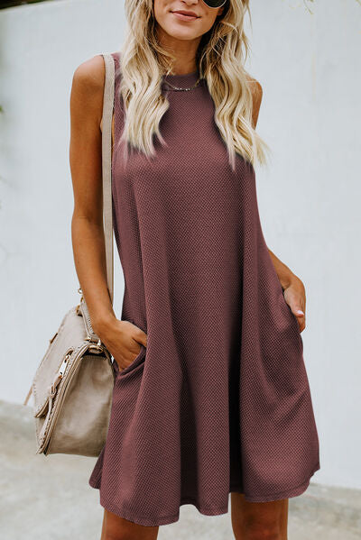 Load image into Gallery viewer, Cutout Crisscross Round Neck Sleeveless Dress
