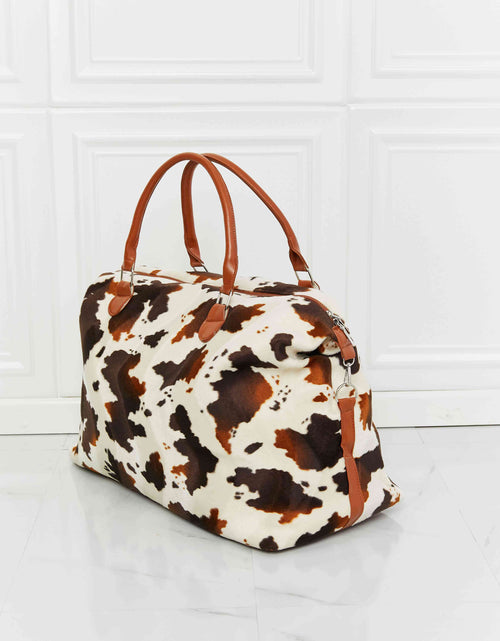 Load image into Gallery viewer, Animal Print Plush Weekender Bag
