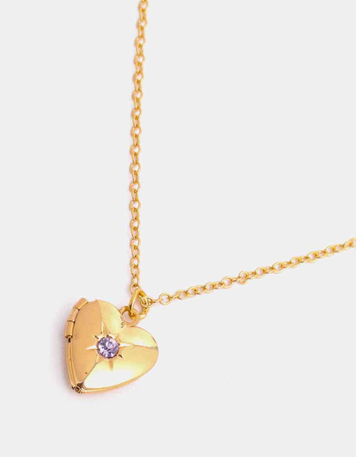 Load image into Gallery viewer, Zircon Heart Shape 14K Gold-Plated Pendant Necklace
