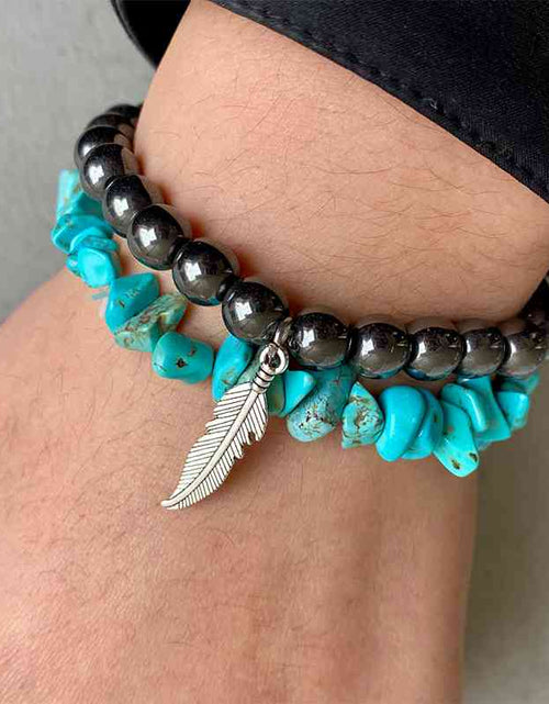 Load image into Gallery viewer, Turquoise Alloy Bracelet
