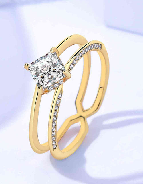 Load image into Gallery viewer, Moissanite 18K Gold-Plated Double-Layered Ring
