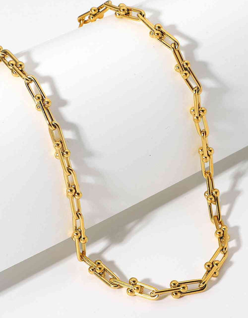 Load image into Gallery viewer, 18K Stainless Steel U-Shape Chain Necklace
