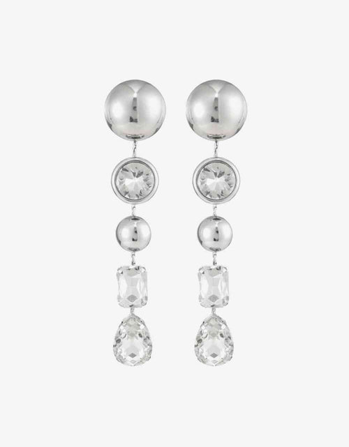 Load image into Gallery viewer, Rhinestone Geometric Drop Earrings
