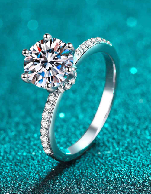 Load image into Gallery viewer, 925 Sterling Silver 2 Carat Moissanite Ring
