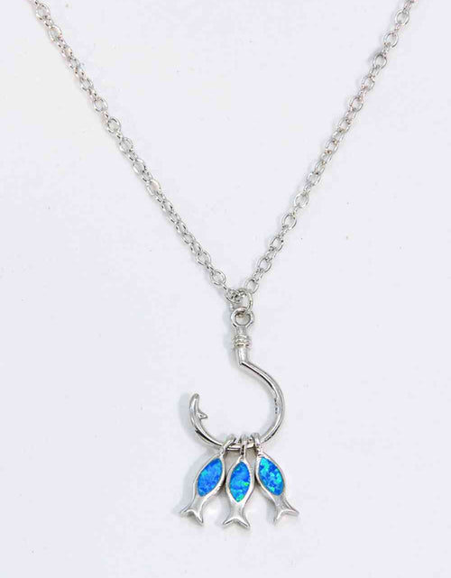 Load image into Gallery viewer, Opal Fish 925 Sterling Silver Necklace
