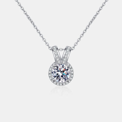 Load image into Gallery viewer, 1 Carat Moissanite Rabbit Ears Shape Pendant Necklace
