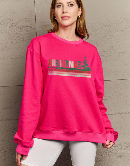 Load image into Gallery viewer, Simply Love Full Size CHRISTMAS Long Sleeve Sweatshirt
