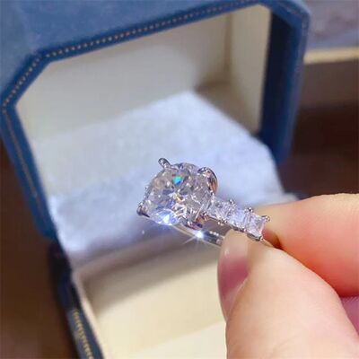 Load image into Gallery viewer, 3 Carat Moissanite 925 Sterling Silver Ring
