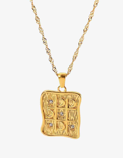 Load image into Gallery viewer, Cubic Zirconia Geometric Pendant Necklace
