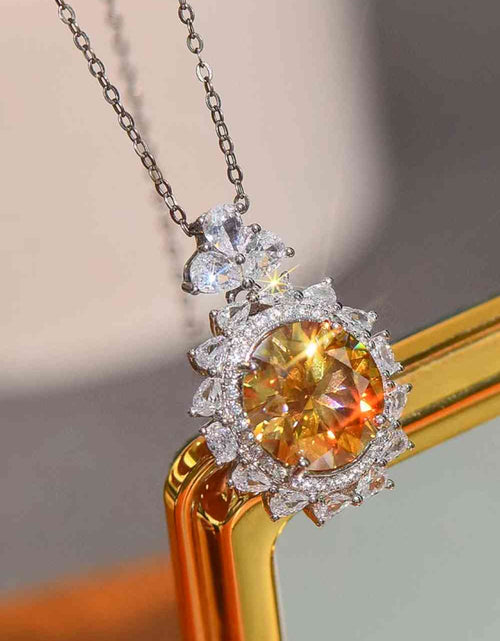 Load image into Gallery viewer, 5 Carat Yellow Moissanite Pendant Necklace
