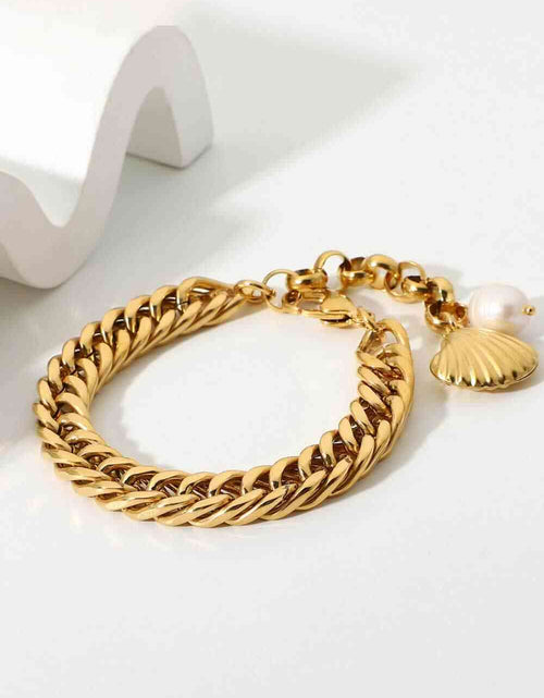 Load image into Gallery viewer, 18K Gold-Plated Curb Chain Bracelet
