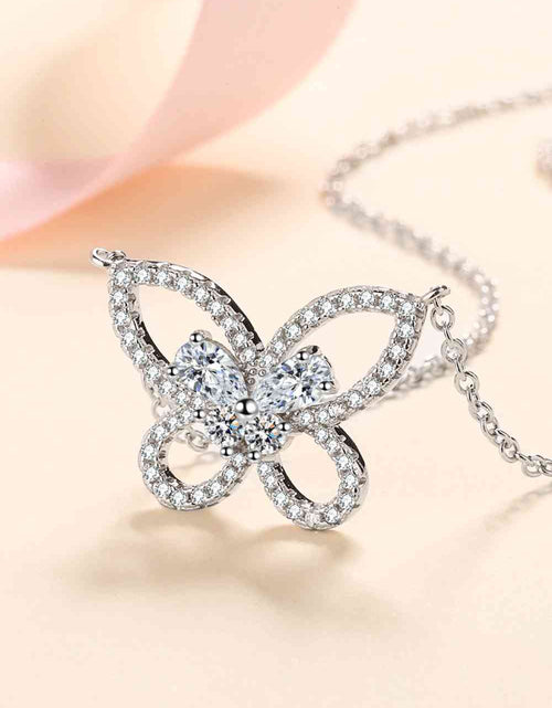 Load image into Gallery viewer, Moissanite Butterfly Pendant Necklace
