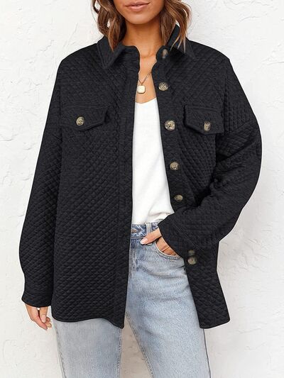 Load image into Gallery viewer, Button Up Dropped Shoulder Jacket
