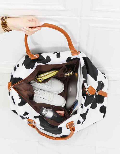 Load image into Gallery viewer, Animal Print Plush Weekender Bag
