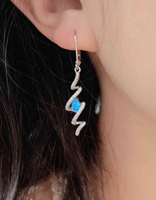 Load image into Gallery viewer, Twisted Opal Drop Earrings
