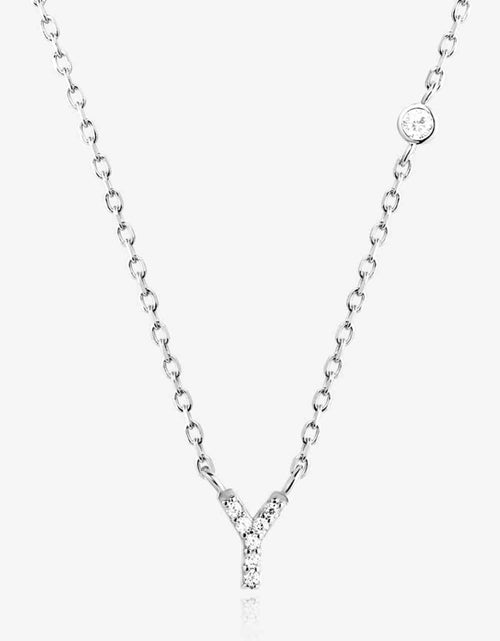 Load image into Gallery viewer, V To Z Zircon 925 Sterling Silver Necklace
