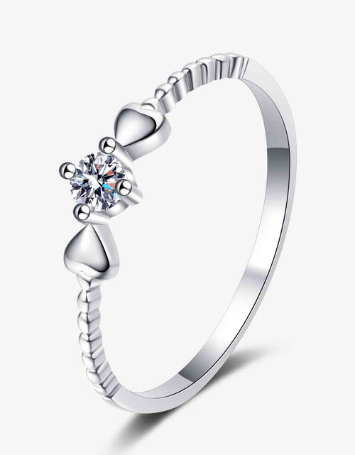 Load image into Gallery viewer, Adored Moissanite Heart 925 Sterling Silver Ring
