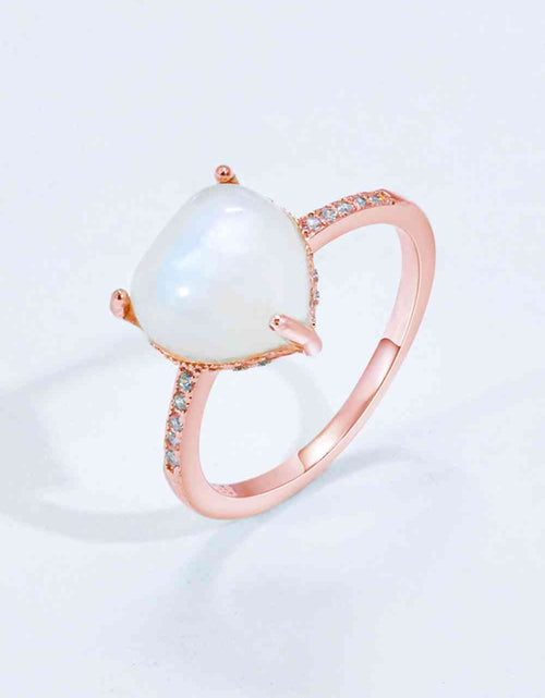 Load image into Gallery viewer, Heart-Shaped Natural Moonstone Ring
